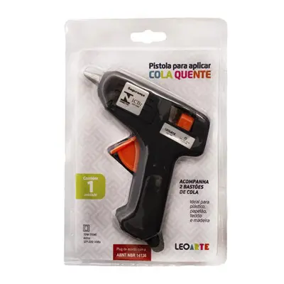Pistola Cola Quente Pequena 10w Bivolt Preta Leoarte