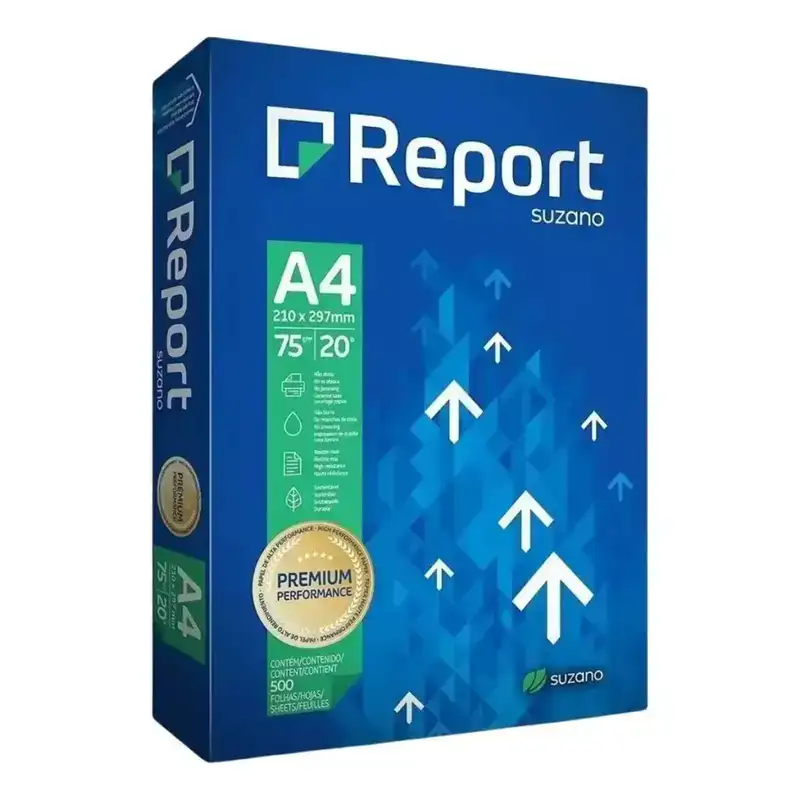 Papel Sulfite Report A4 Branco 75g - Pacote com 500 Folhas