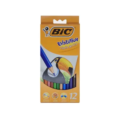 Lápis De Cor 12 Cores Evolution BIC - Estojo com 12 Cores
