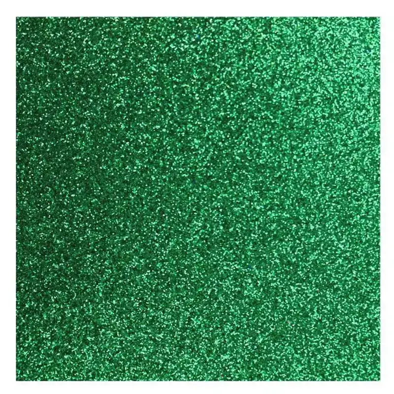 Folha em EVA 40X60 2mm Glitter Verde Escuro Make+ - Pacote com 5 Unidades