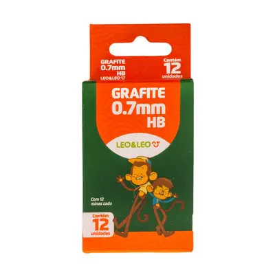 Grafite 0.7mm HB Leo&Leo - Caixa com 12 Tubos de 12 Minas