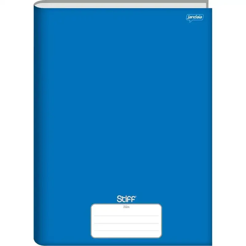 Caderno Brochura Universitário Capa Dura 80 Folhas Stiff Azul Slim - Pacote com 5 Unidades