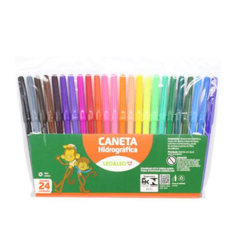 Canetinha Hidrográfica Leo&Leo - Estojo com 24 Cores