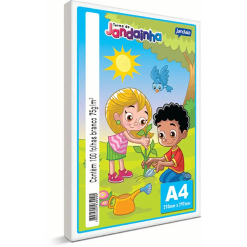 Papel Sulfite A4 75G Branco Jandainha - Pacote com 100 Folhas