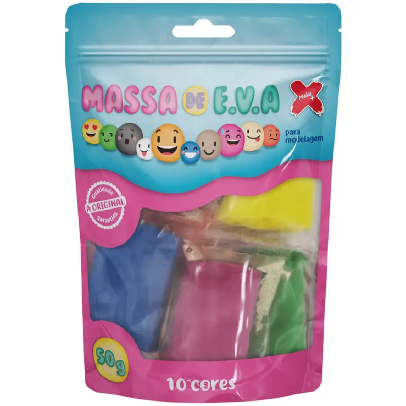 Massa de EVA Para Modelar Lisa 10 Cores Make+