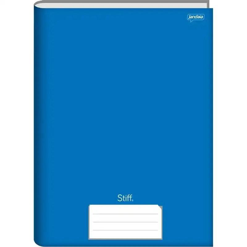 Caderno Brochura Universitário Azul Capa Dura 96 Folhas Stiff - Pacote com 5 Unidades