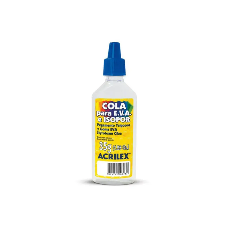 Cola para EVA e Isopor 35g Acrilex - Caixa com 12 Unidades
