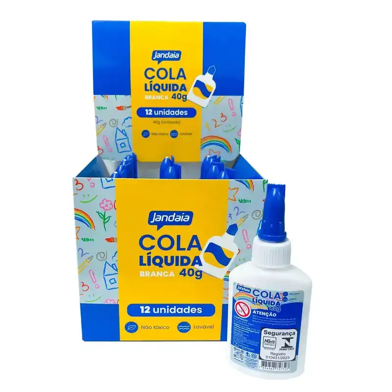 Cola Branca 40g Jandaia - Caixa com 12 Unidades